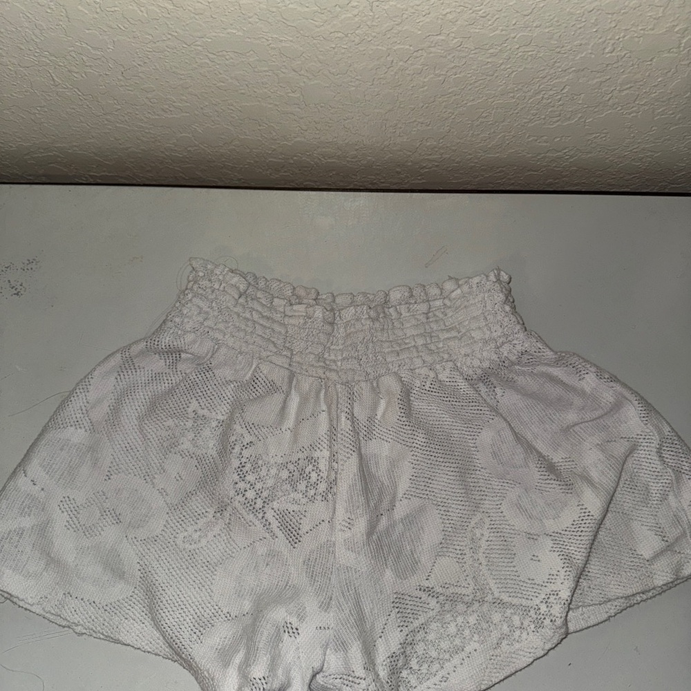 White Lace Shorts